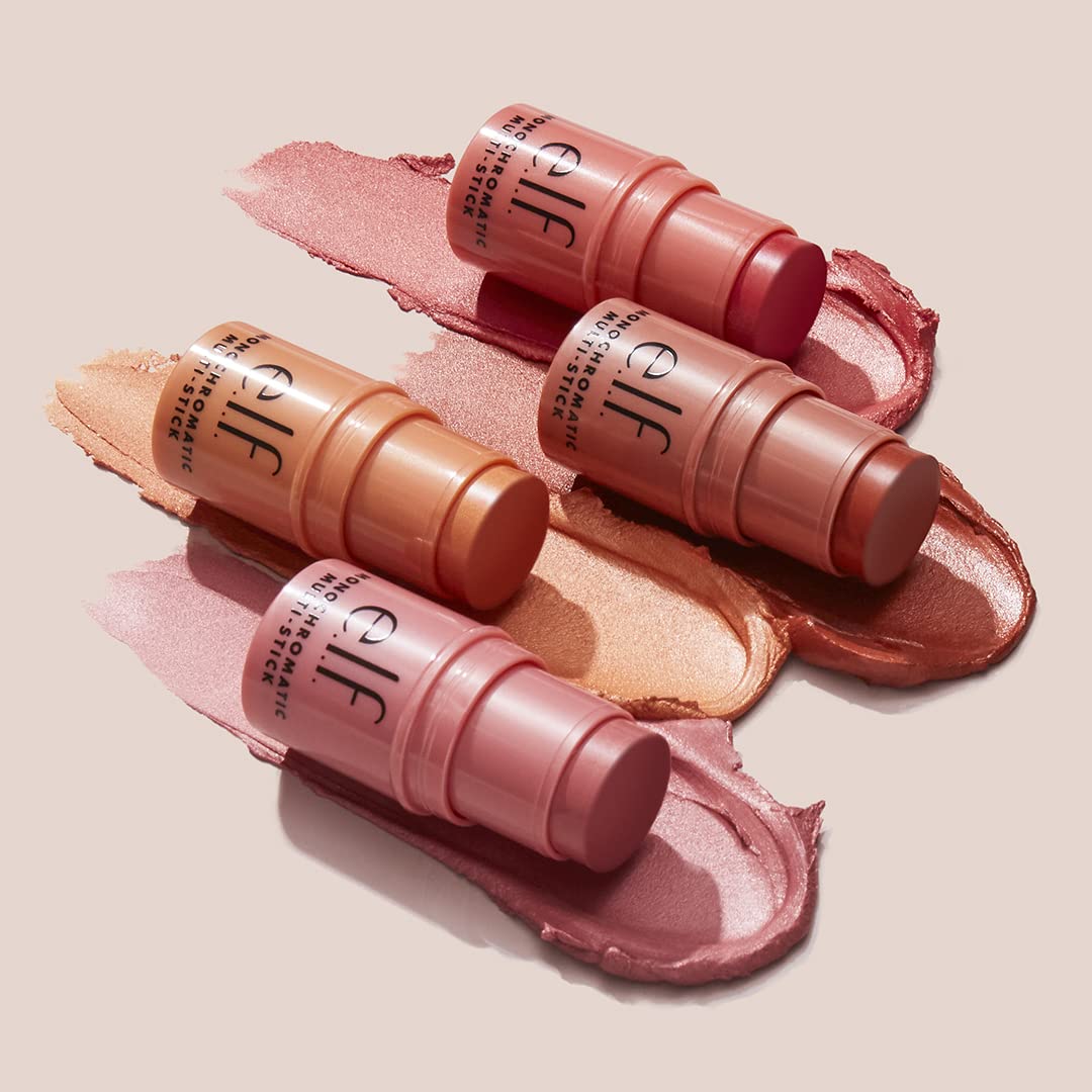 e.l.f. Monochromatic Multi Stick, Creamy, Lightweight, Versatile, Luxurious, Adds Shimmer, Easy To Use On The Go, Blends Effortlessly, Sparkling Rose, 0.17 Oz - Taylor K Shop