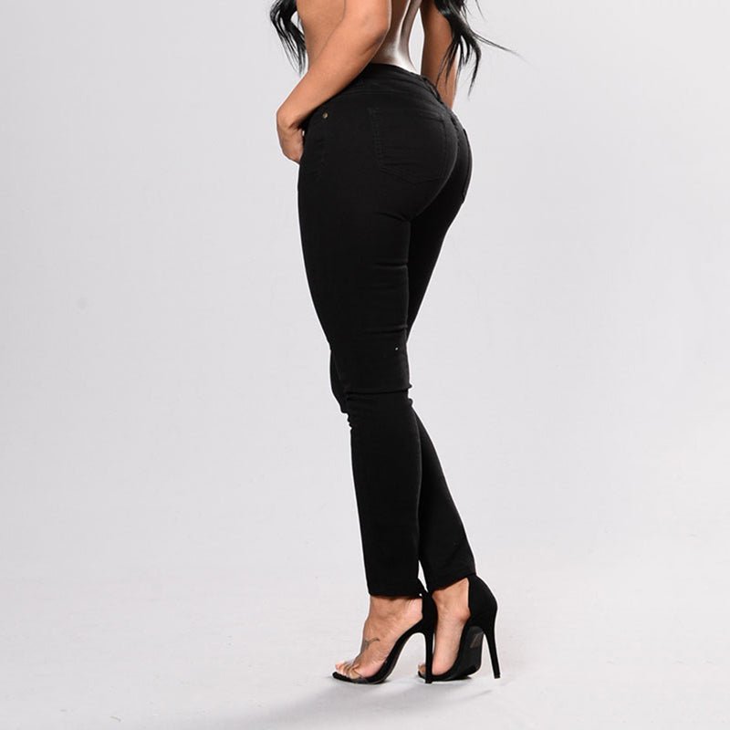 Embroidery jeans stretch jeans pants - Taylor K Shop