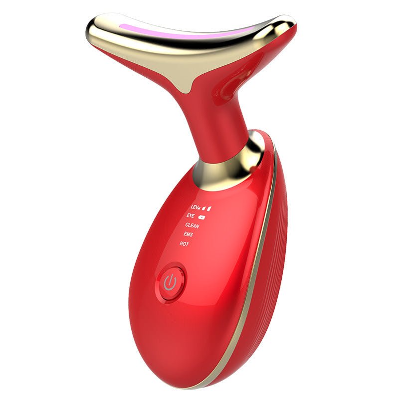 EMS Thermal Neck Lifting And Tighten Massager Electric Microcurrent Wrinkle Remover LED Photon Face Beauty Device For Woman - Taylor K Shop