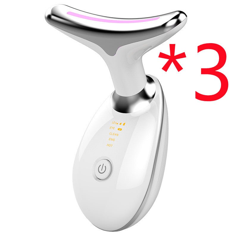 EMS Thermal Neck Lifting And Tighten Massager Electric Microcurrent Wrinkle Remover LED Photon Face Beauty Device For Woman - Taylor K Shop