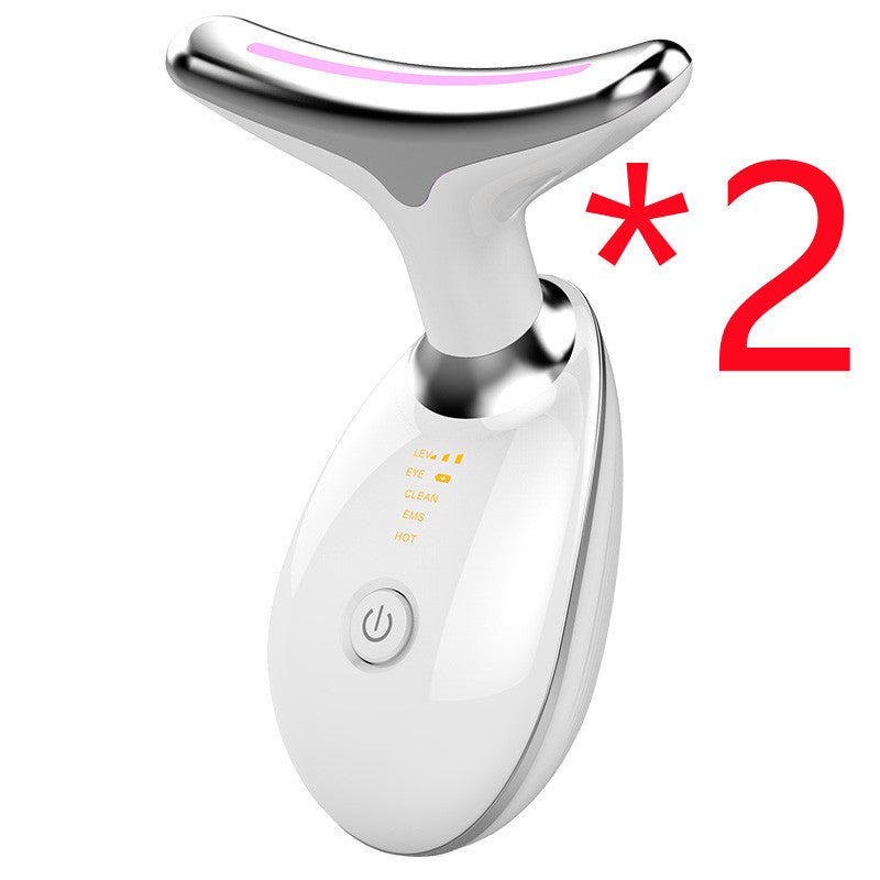 EMS Thermal Neck Lifting And Tighten Massager Electric Microcurrent Wrinkle Remover LED Photon Face Beauty Device For Woman - Taylor K Shop