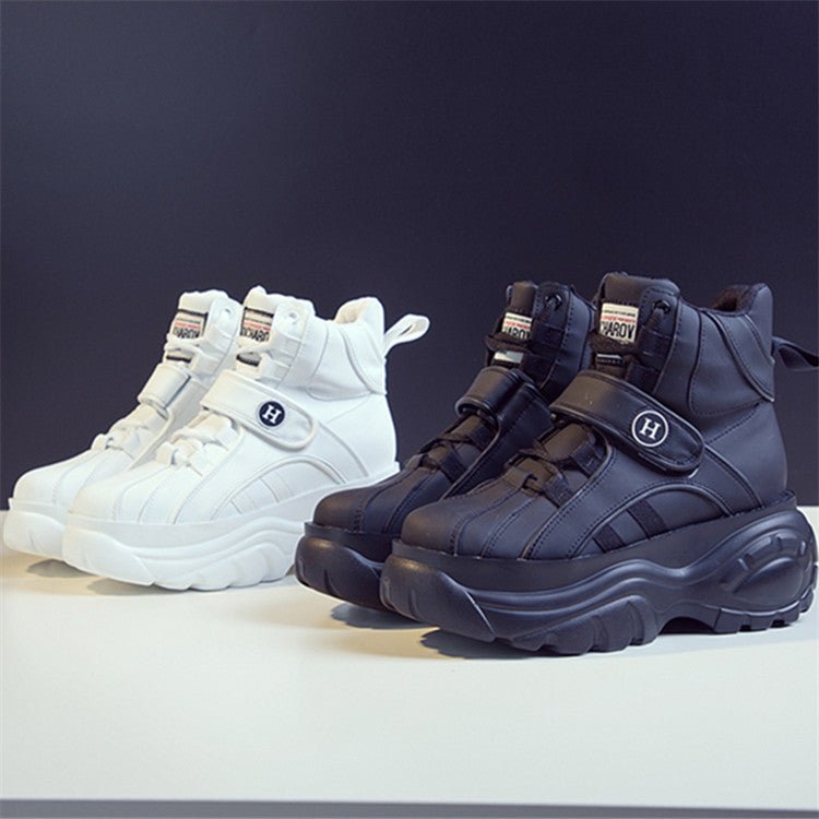 European Women's Shoes New Style Spring New Sports Shoes Women's Thick - Soled Inner Increase High - Top Hip - Hop Casual Shoes Women - Taylor K Shop