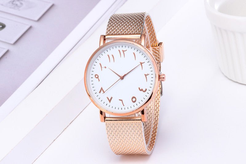 Fashion Creative Quartz Watches Couple Watches Digital Mesh Band Watches - Taylor K Shop