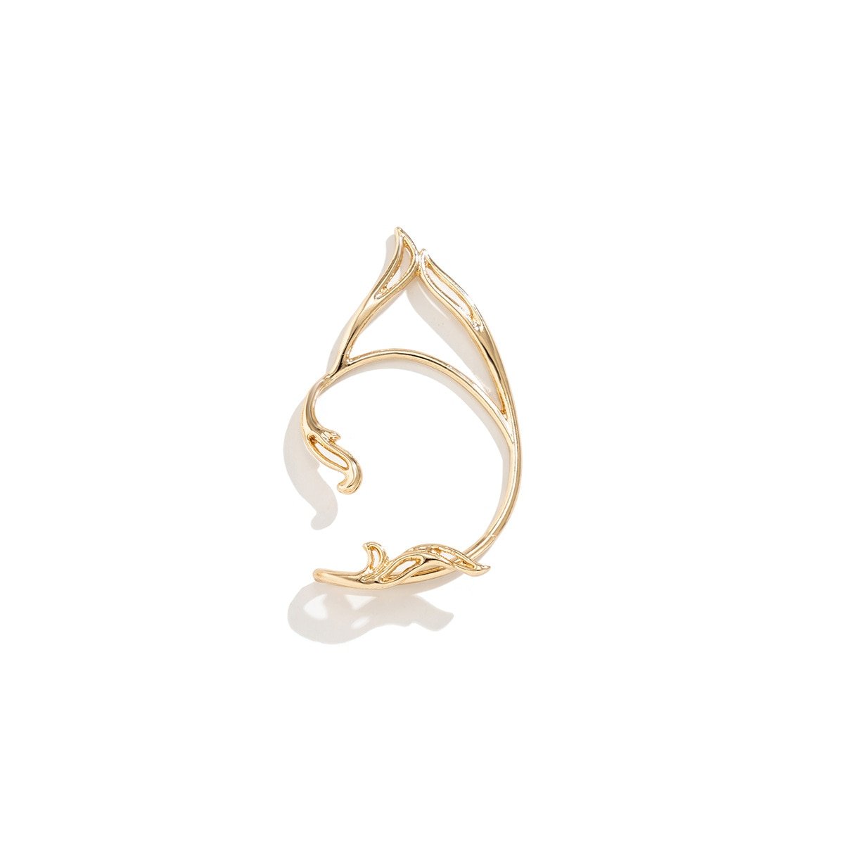 Fashion Fairy Ear Cuff Earring for Women Simple Hollow Cat Ears Outline Elf Ear Clip Creative Single No Piercing Earrings Party - Taylor K Shop