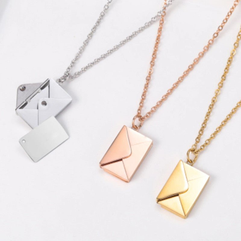 Fashion Jewelry Envelop Necklace Women Lover Letter Pendant Best Gifts For Girlfriend - Taylor K Shop