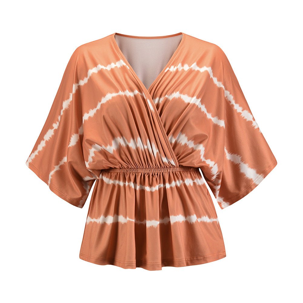 Fashion Tie Dye Black Blouse - Taylor K Shop