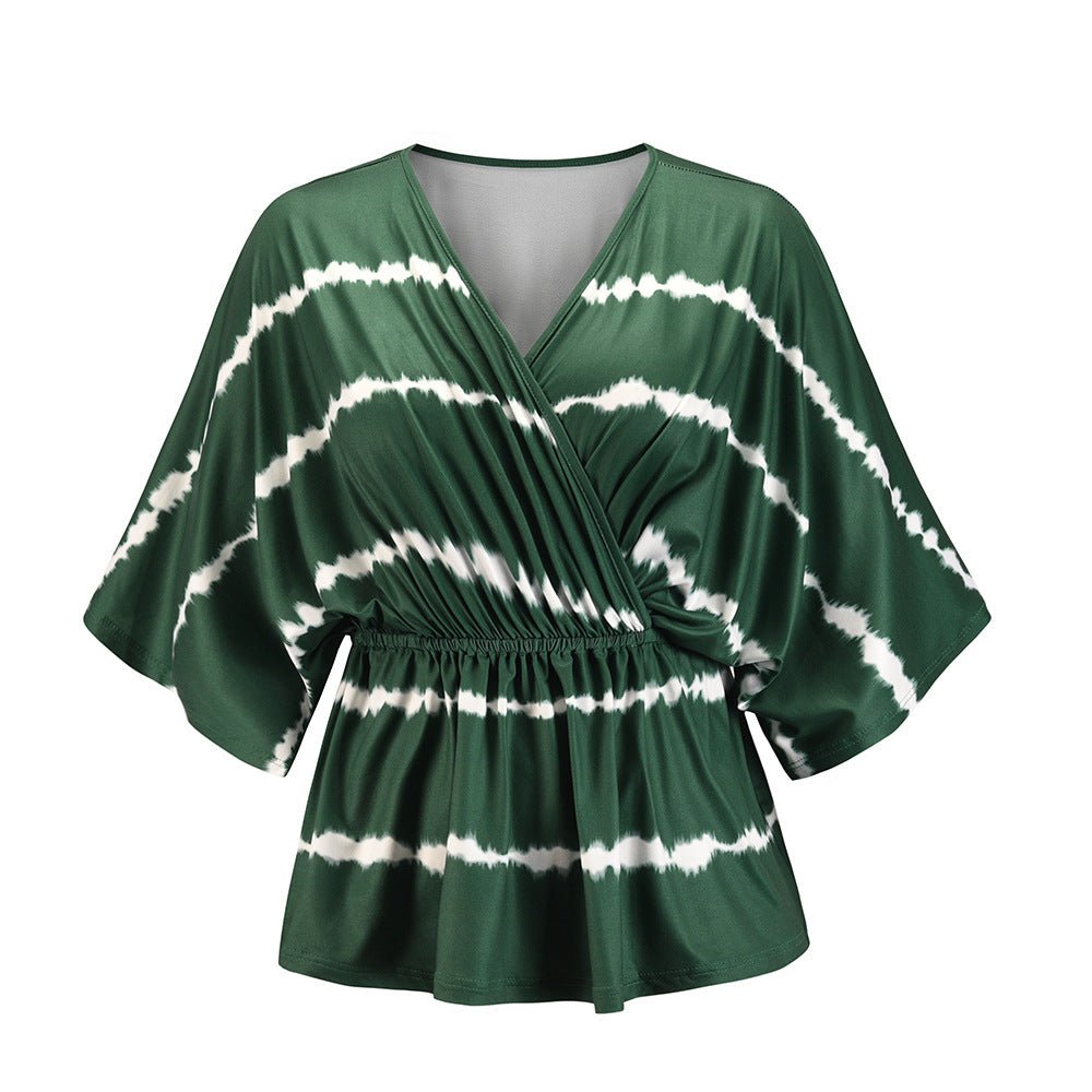 Fashion Tie Dye Black Blouse - Taylor K Shop