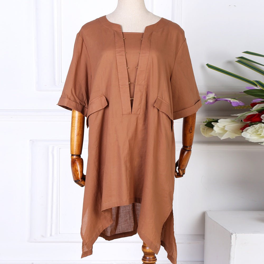 Fifth Sleeve Loose Fit Blouse - Taylor K Shop