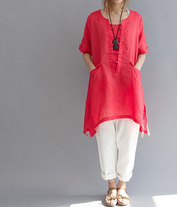 Fifth Sleeve Loose Fit Blouse - Taylor K Shop