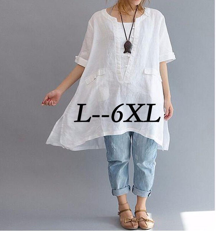 Fifth Sleeve Loose Fit Blouse - Taylor K Shop