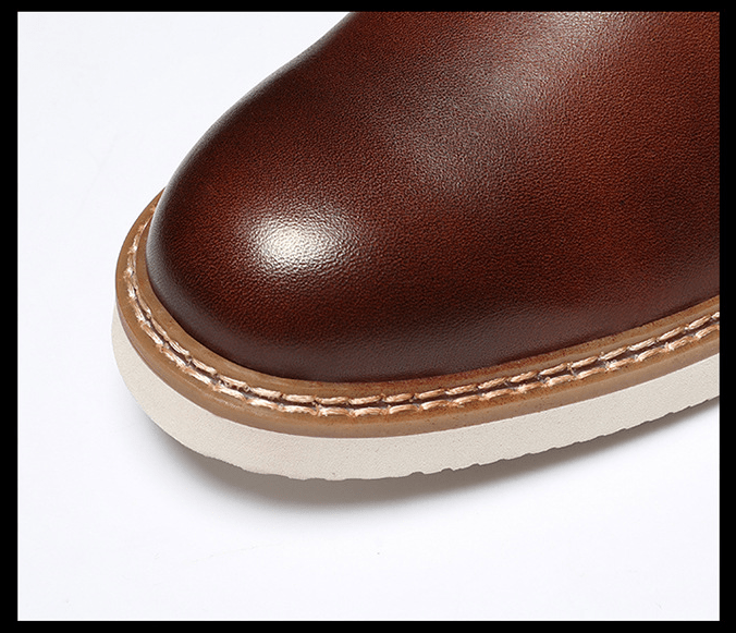 First Layer Cowhide Mens Short Boots Gentleman - Taylor K Shop