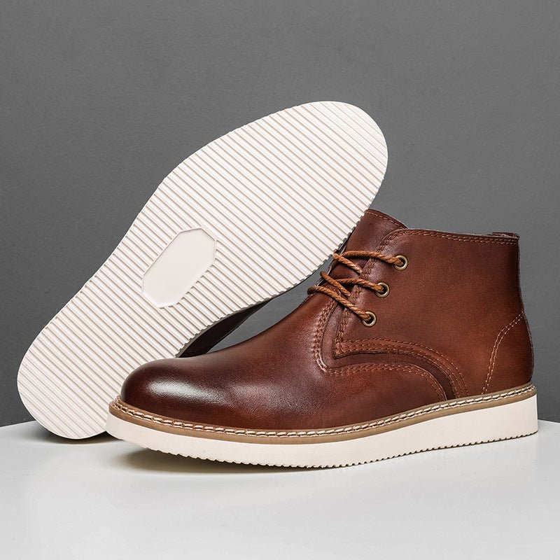 First Layer Cowhide Mens Short Boots Gentleman - Taylor K Shop