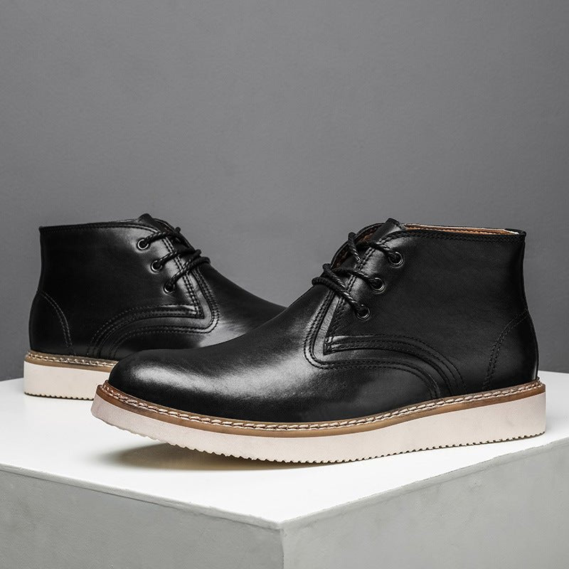 First Layer Cowhide Mens Short Boots Gentleman - Taylor K Shop