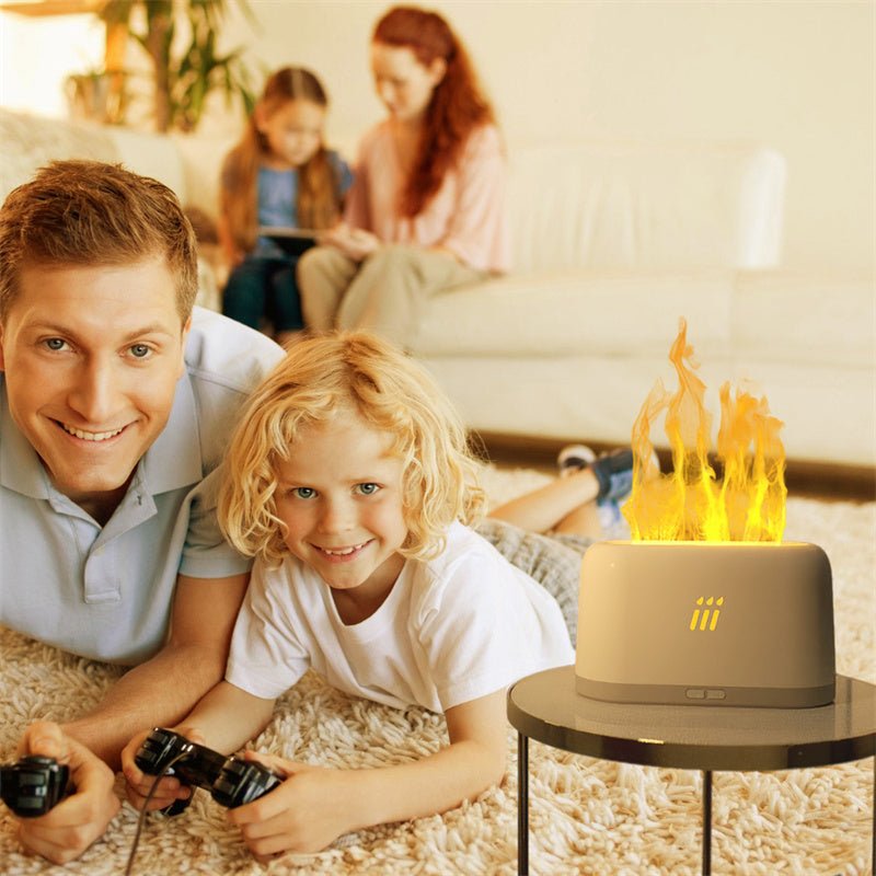Flame Aroma Diffuser Air Humidifier Ultrasonic Cool Mist Maker Fogger Led Essential Oil Flame Lamp Difusor - Taylor K Shop