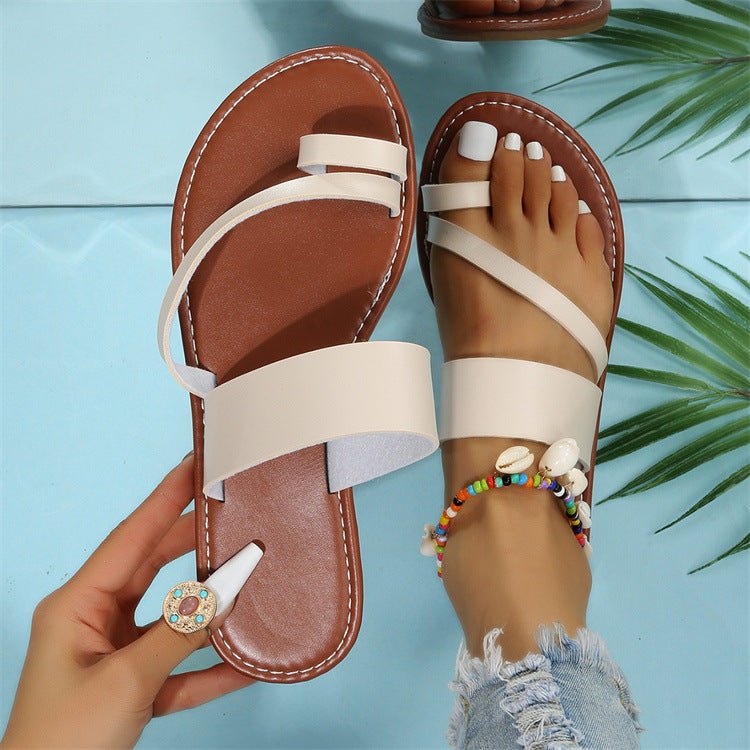 Flat Slippers Fashion Outdoor Thong Sandals Casual Beach Shoes Women - Taylor K Shop