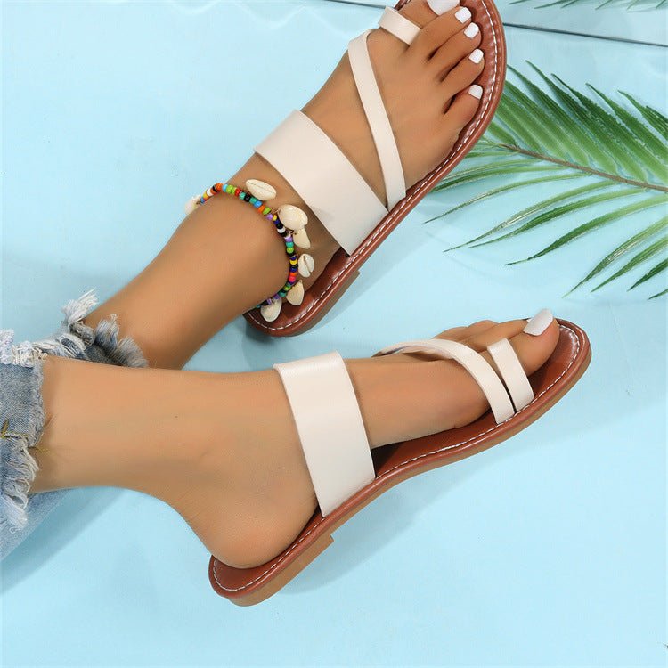 Flat Slippers Fashion Outdoor Thong Sandals Casual Beach Shoes Women - Taylor K Shop