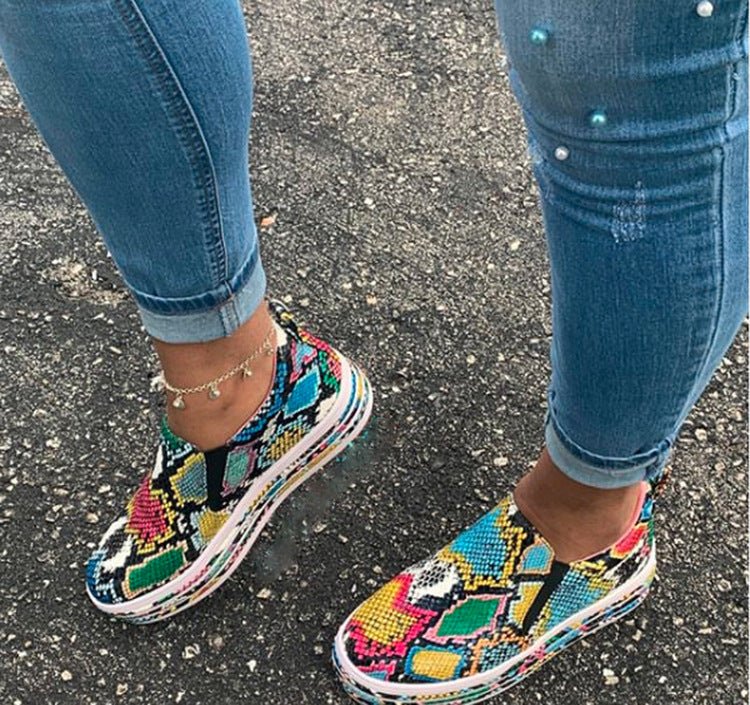 Flat sneakers sneakers white shoes - Taylor K Shop