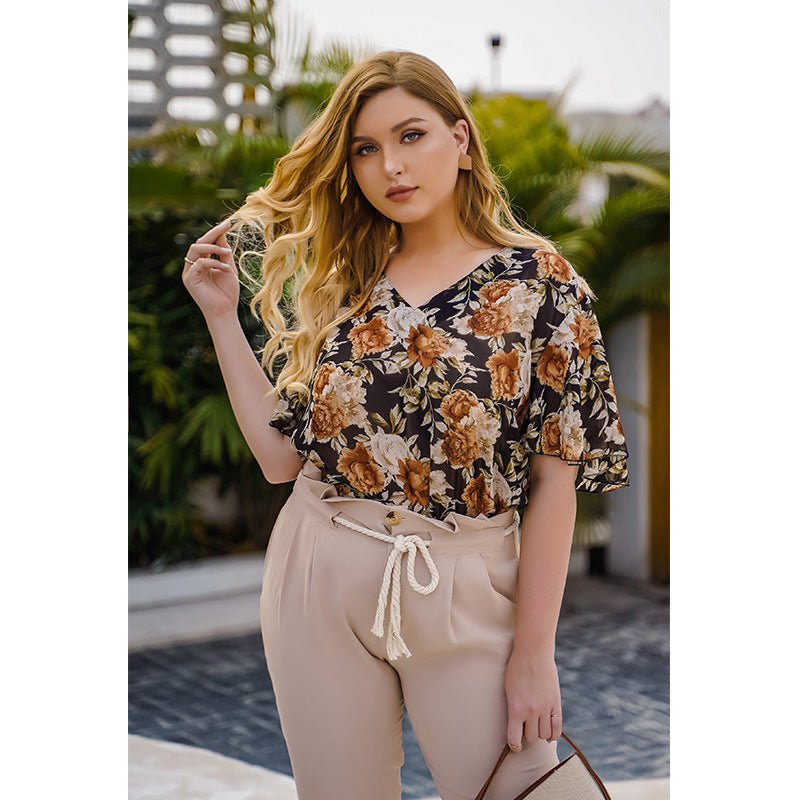 Floral chiffon blouse - Taylor K Shop