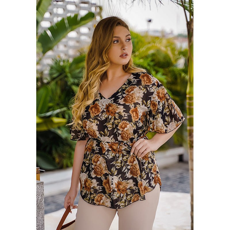 Floral chiffon blouse - Taylor K Shop