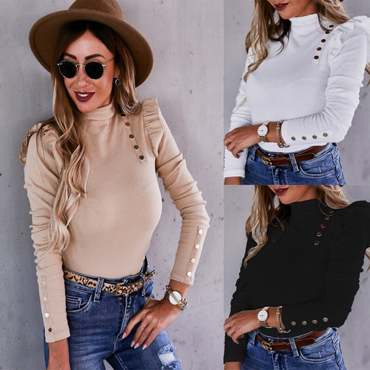 Flounces Nailed Bottom Blouse Woman - Taylor K Shop