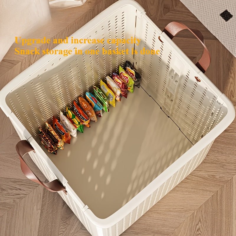 Foldable Ceramic White Laundry Baskets with Wheels - Taylor K Shop