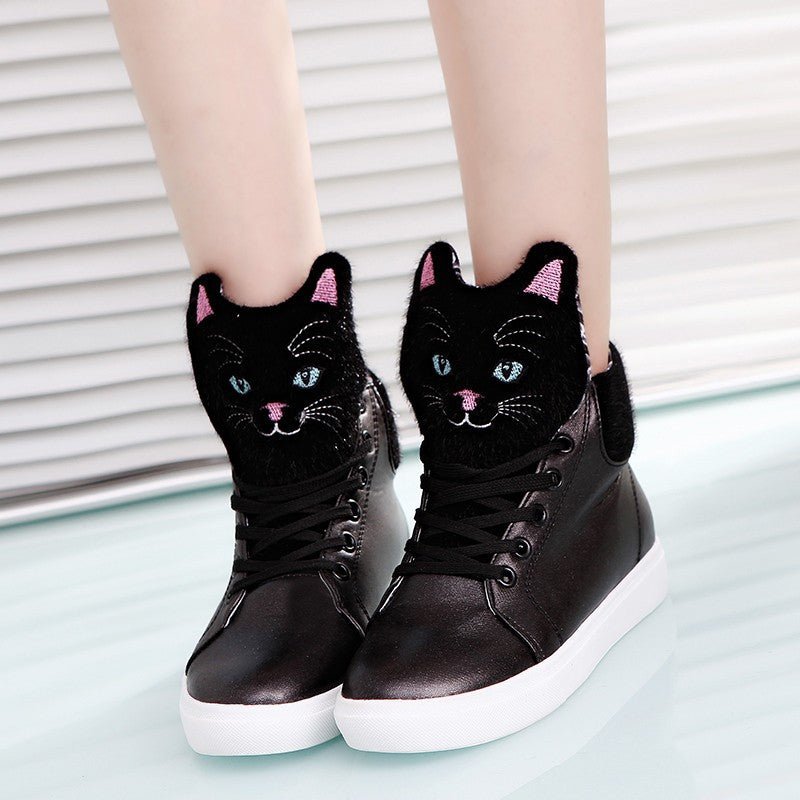 Foreign trade aliexpress white shoehead high shoes shoes lady spring leisure shoes wholesale Korean Students - Taylor K Shop