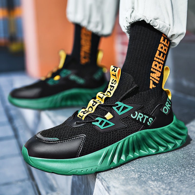 Foreign Trade Cross - Border 46 Large Size Men'S Shoes Summer Mesh Fly Woven Casual Sports Shoes Men'S Thick - Soled Ultra - Light Daddy Running Shoes - Taylor K Shop