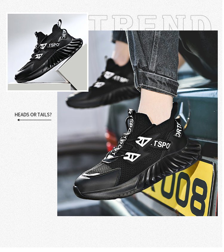Foreign Trade Cross - Border 46 Large Size Men'S Shoes Summer Mesh Fly Woven Casual Sports Shoes Men'S Thick - Soled Ultra - Light Daddy Running Shoes - Taylor K Shop