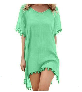 Fringed Ball Beach Blouse - Taylor K Shop