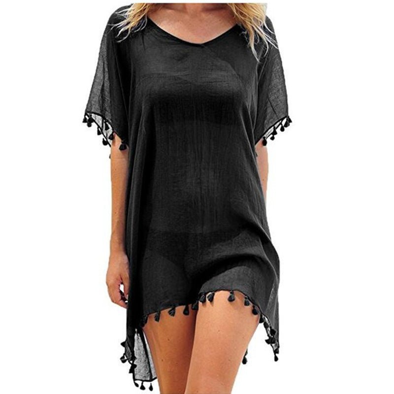 Fringed Ball Beach Blouse - Taylor K Shop