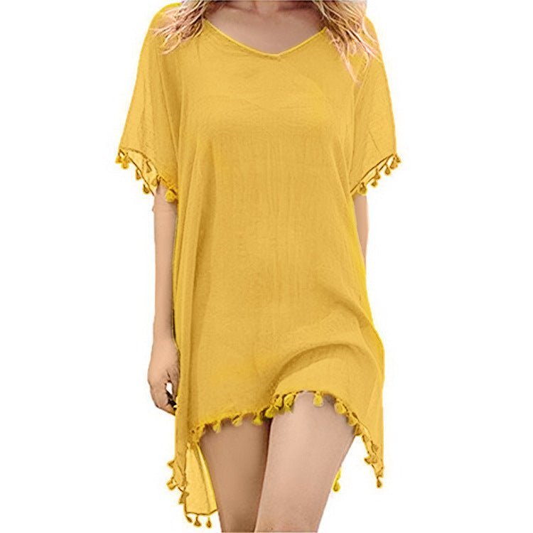 Fringed Ball Beach Blouse - Taylor K Shop