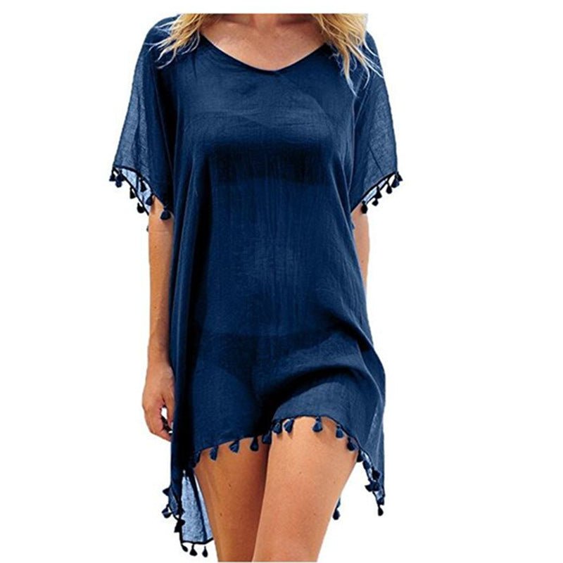 Fringed Ball Beach Blouse - Taylor K Shop