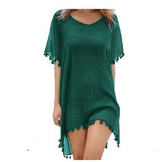 Fringed Ball Beach Blouse - Taylor K Shop