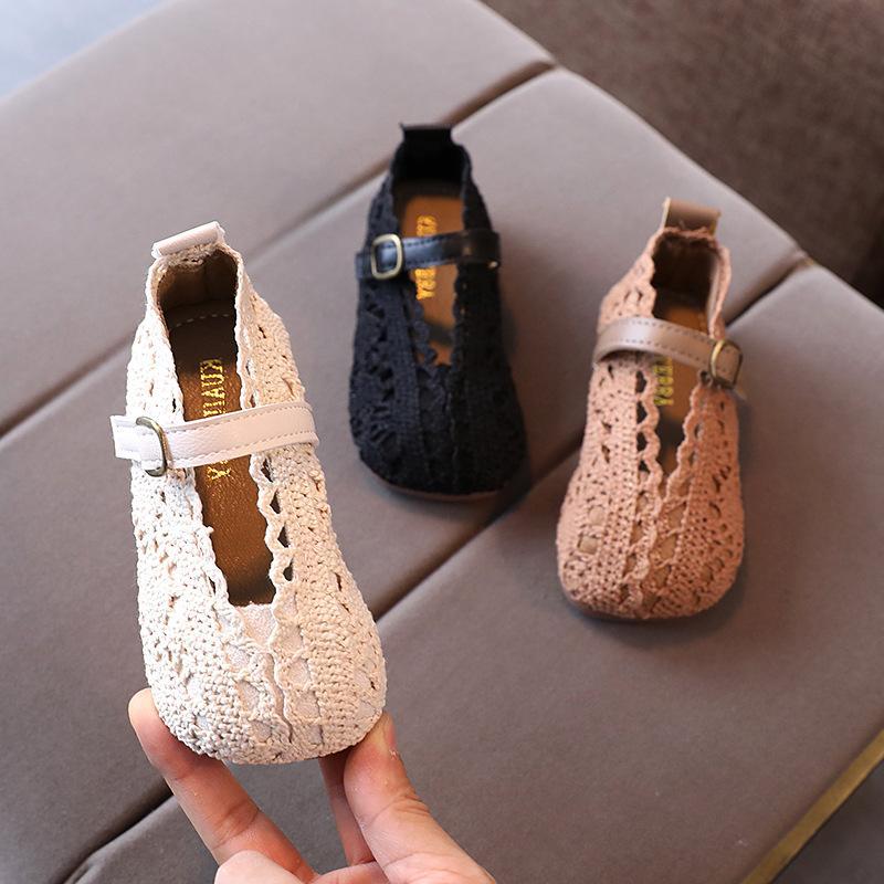 Girls Shoes Soft Sole Princess Shoes Lace Breathable Woven Shoes Flying Woven Sandals Toddler Shoes - Taylor K Shop