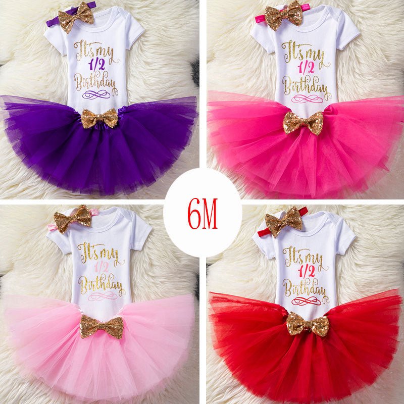 Girls Short - Sleeved Summer Hot Style Suit English Blouse Mesh Tutu Skirt - Taylor K Shop