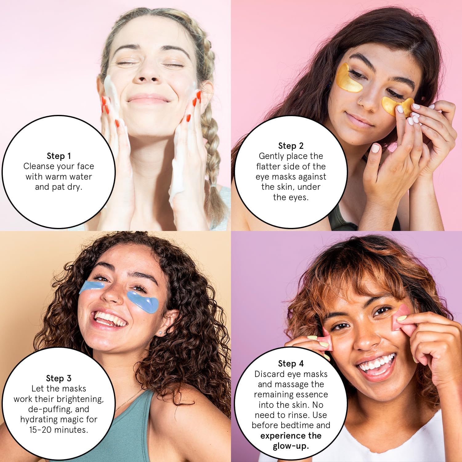grace & stella Under Eye Mask (Gold, 48 Pairs) Eye Patch, Under Eye Patches for Dark Circles and Puffiness Undereye Bags, Wrinkles - Gel Under Eye Patches - Small Gifts - Vegan Cruelty - Free Self Care - Taylor K Shop