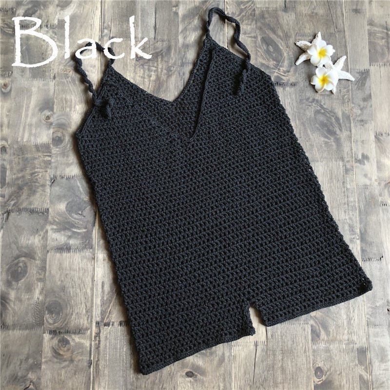Hand Crochet One - piece Summer Hand Knitted Blouse Sun Protection Clothing - Taylor K Shop