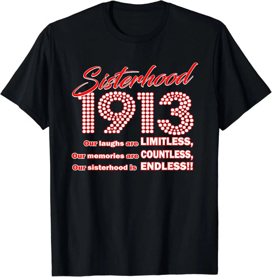 HBCU Sisterhood 1913 Crew TShirt Celebrate Unity - Taylor K Shop