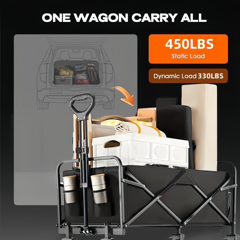 Heavy Duty Folding Wagon Cart with AllTerrain Wheels - Taylor K Shop