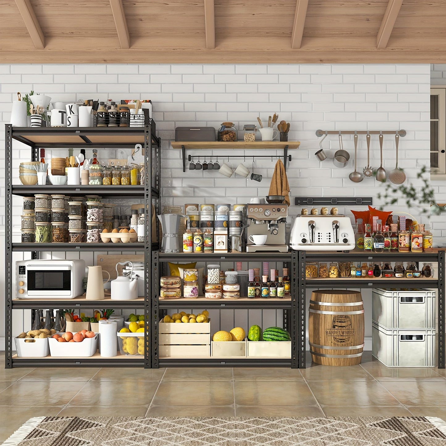 HeavyDuty 5Tier Metal Garage Shelving 72 Adjustable Unit - Taylor K Shop