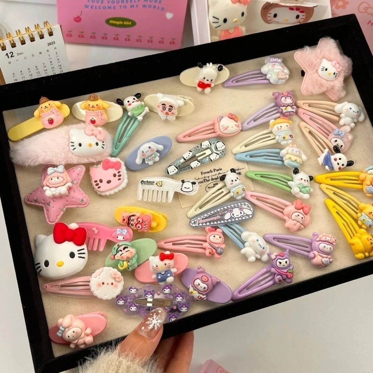 Hello Kitty 50th Anniversary Hair Clip Set 21Pcs - Taylor K Shop