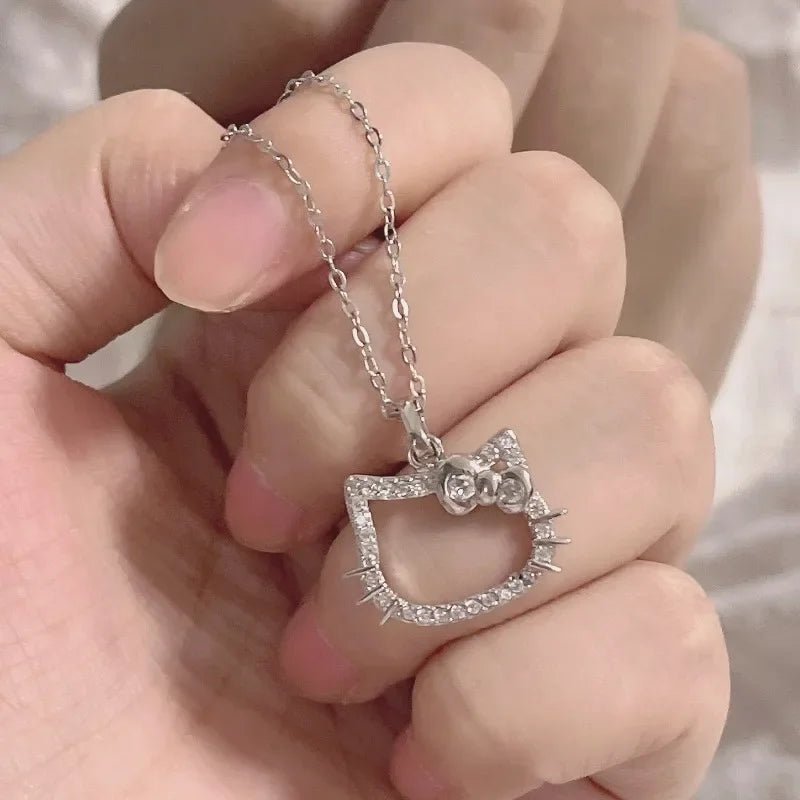 Hello Kitty Elegant Zircon Jewelry Necklace Rings Gift - Taylor K Shop