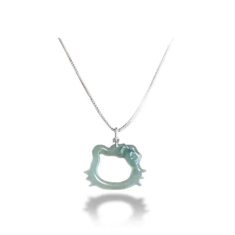 Hello Kitty Elegant Zircon Jewelry Necklace Rings Gift - Taylor K Shop