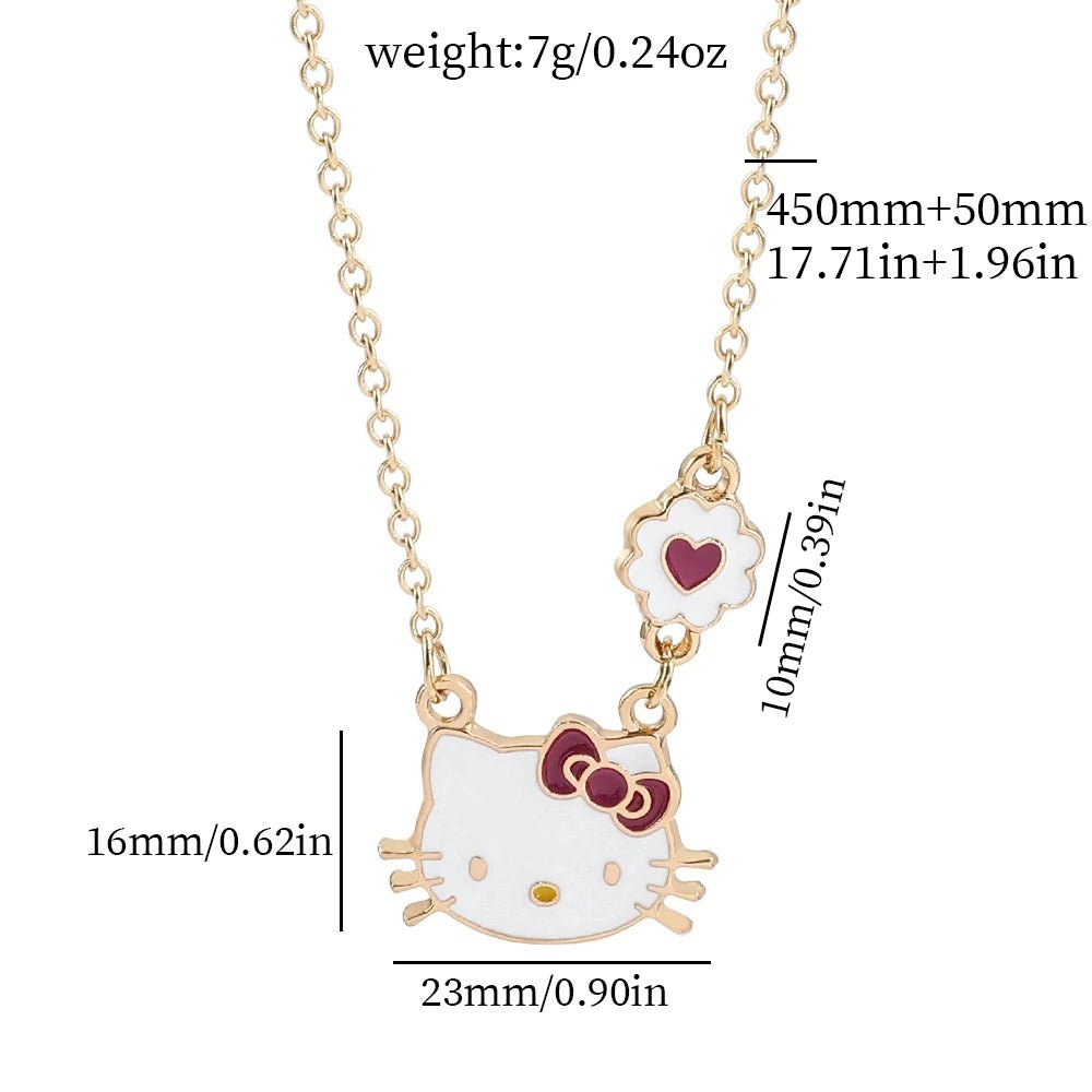 Hello Kitty Silver Plated Charm Pendant Necklace - Taylor K Shop