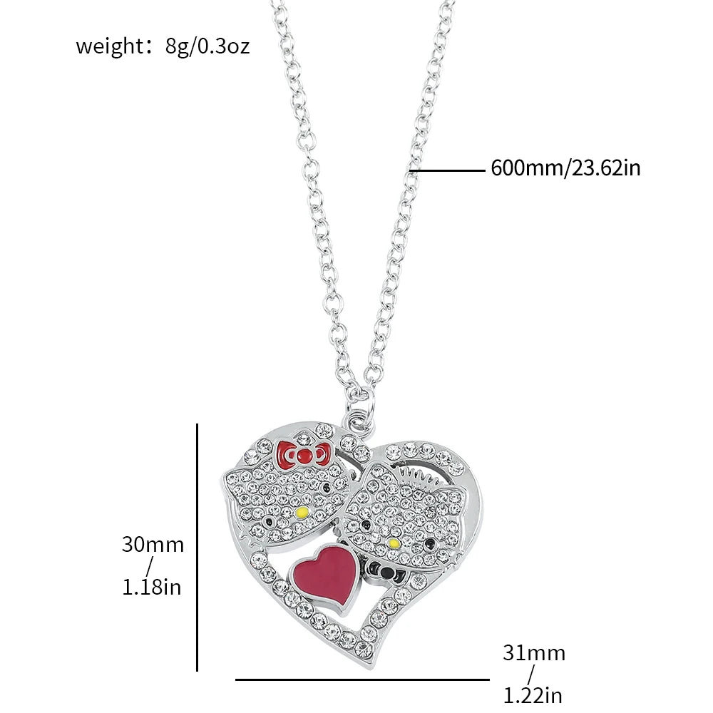 Hello Kitty Silver Plated Charm Pendant Necklace - Taylor K Shop