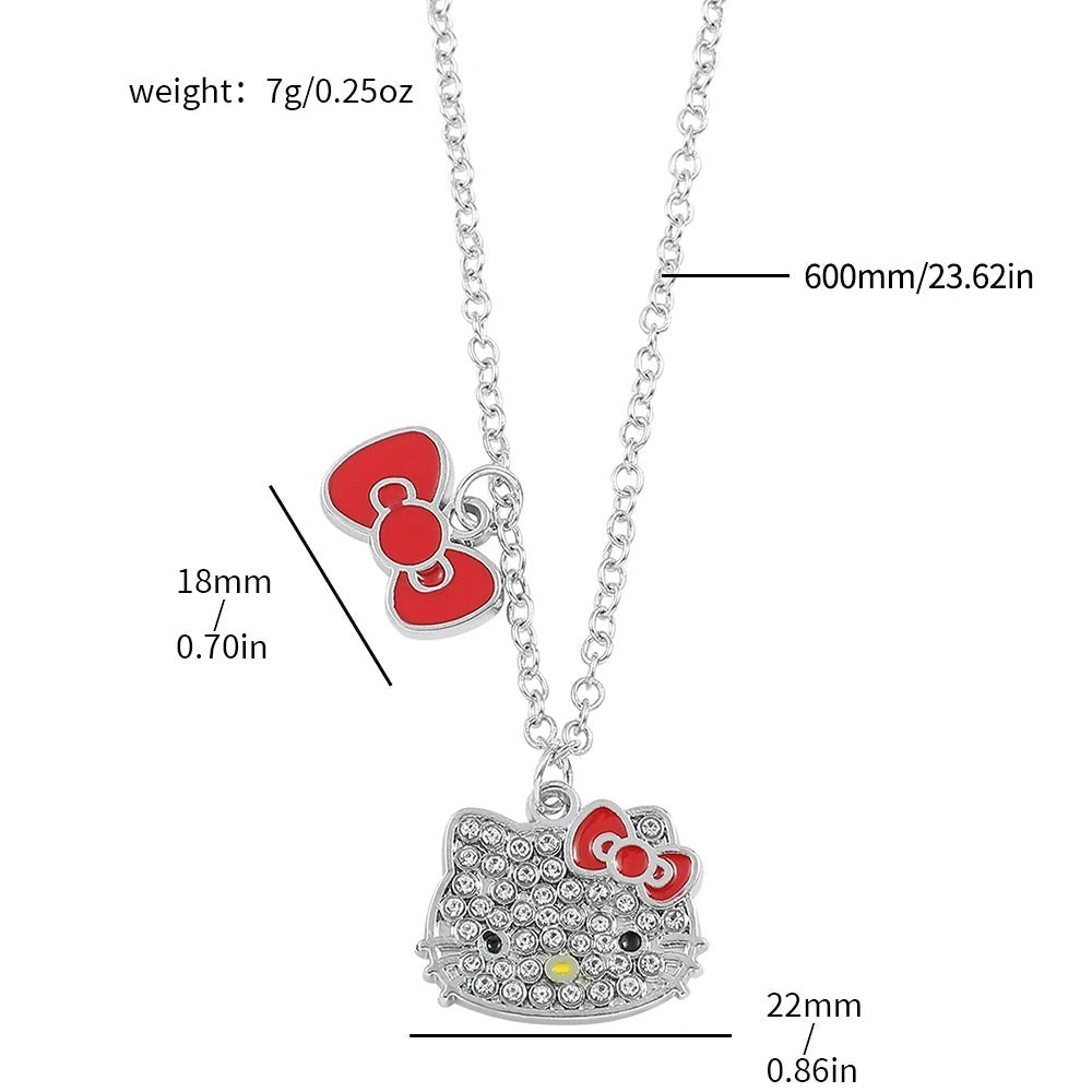 Hello Kitty Silver Plated Charm Pendant Necklace - Taylor K Shop