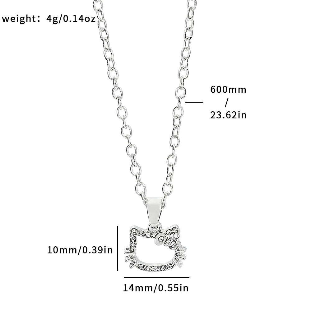 Hello Kitty Silver Plated Charm Pendant Necklace - Taylor K Shop