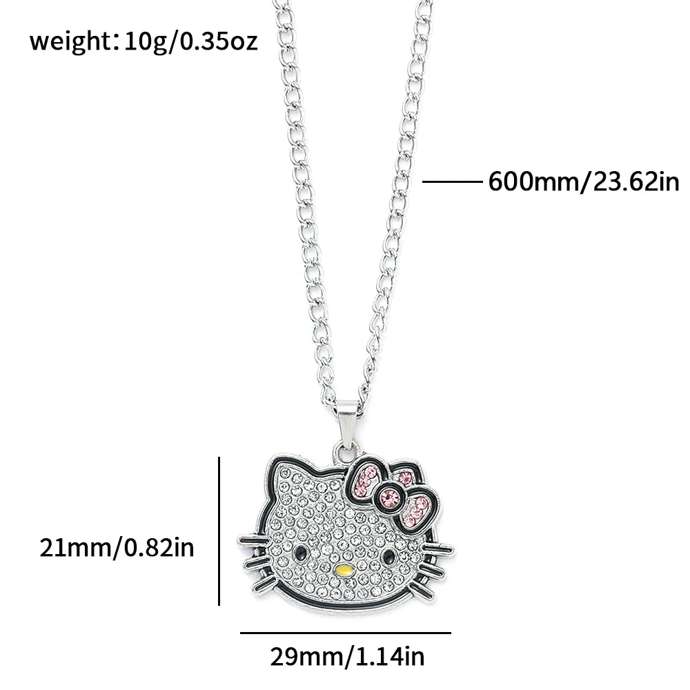 Hello Kitty Silver Plated Charm Pendant Necklace - Taylor K Shop