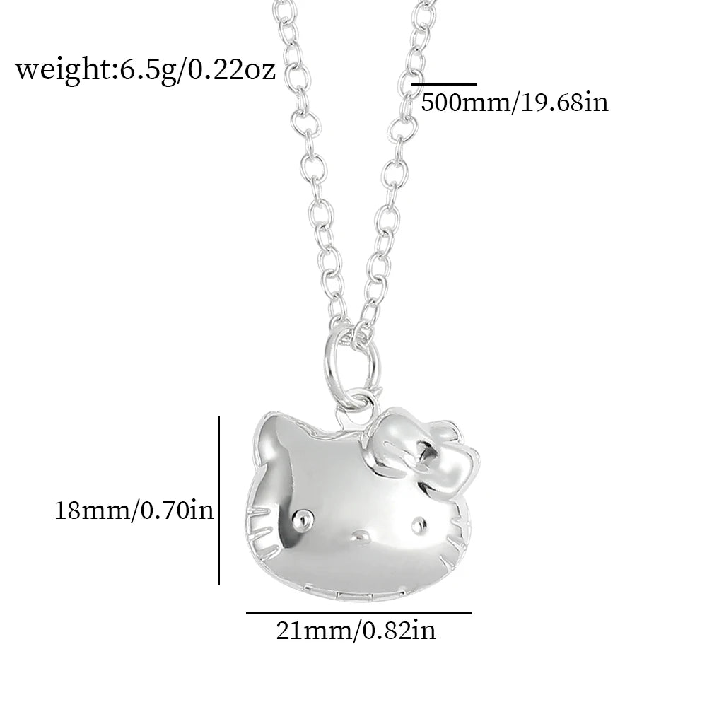 Hello Kitty Silver Plated Charm Pendant Necklace - Taylor K Shop