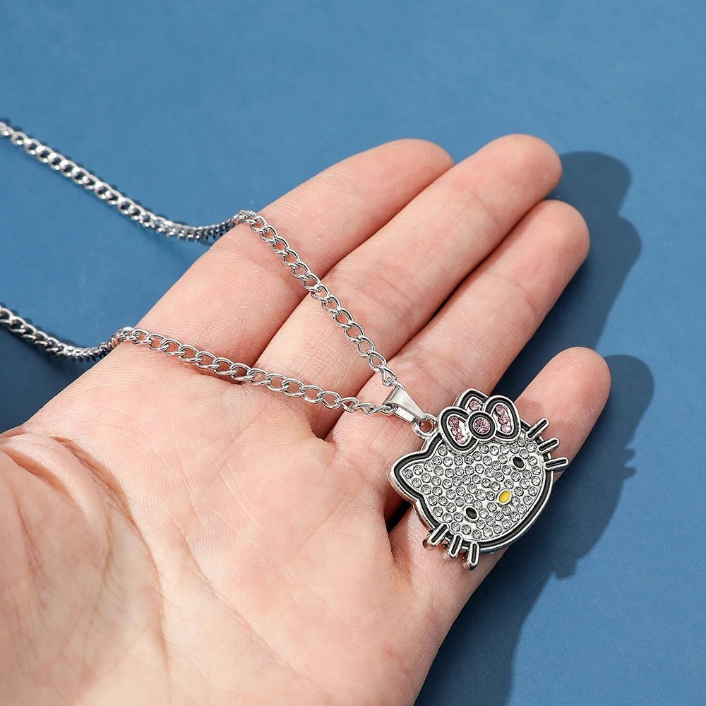 Hello Kitty Silver Plated Charm Pendant Necklace - Taylor K Shop